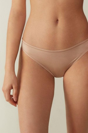 Intimissimi Brazilian in Ultralight Microfiber Bugyi Női Bézs | HUEX3521