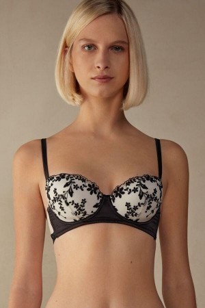 Intimissimi Delicate Love Sofia Balconette Melltartók Női Világos Sárga Fekete | HUFM5001