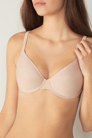 Intimissimi Francesca Ultralight Microfiber Balconette Melltartók Női Bézs | HUCE4437