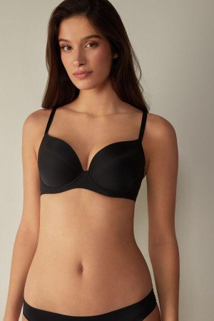 Intimissimi Irina Microfiber Balconette Melltartók Női Fekete | HUPQ4937