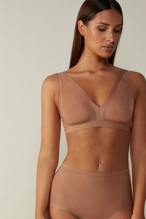 Intimissimi Lara Invisible Touch Triangle Melltartók Női Bézs | HUTV4792