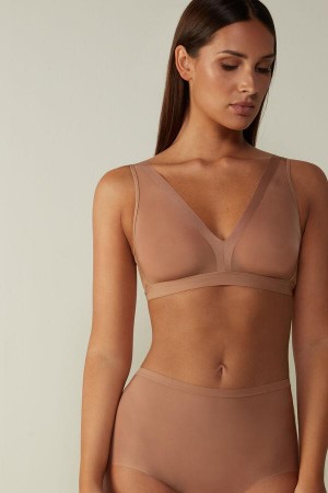 Intimissimi Lara Invisible Touch Triangle Melltartók Női Bézs | HUNB4617