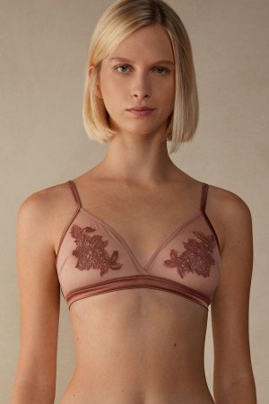 Intimissimi Layers of Lust Emma Triangle Melltartók Női Rózsaszín | HUWY4895