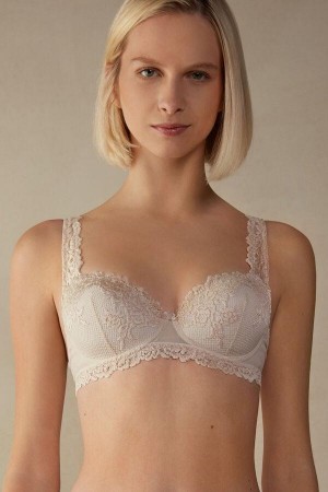 Intimissimi Pretty Flowers Sofia Balconette Melltartók Női Rózsaszín | HUHK5006