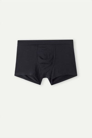 Intimissimi Push-up in Stretch Pamut Boxer Férfi Fekete | HUHK3481