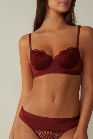 Intimissimi Romantic Life Sofia Balconette Melltartók Női Sötétpiros | HUSO4473