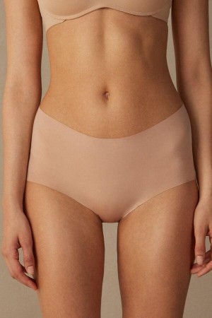 Intimissimi Seamless Microfiber Hipster Bugyi Női Bézs | HUPQ3722