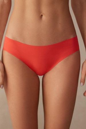 Intimissimi Seamless Supima® Pamut Bugyi Női Mélypiros | HUDN3685