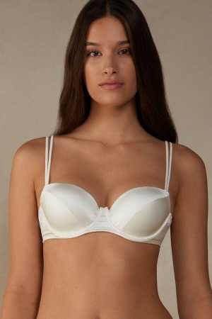 Intimissimi Sofia Balconette in Silk Melltartók Női Fehér | HUWY5020