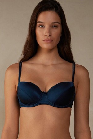 Intimissimi Sofia Balconette in Silk Melltartók Női Kék | HUIS5014