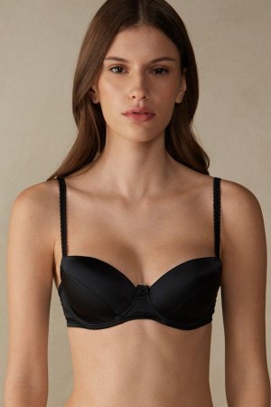 Intimissimi Sofia Balconette in Silk Melltartók Női Fekete | HUPQ5012