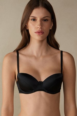 Intimissimi Sofia Balconette in Silk Melltartók Női Fekete | HUFM4523