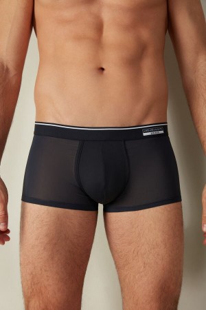 Intimissimi Super Fresh Micro-mesh Boxer Férfi Kék | HUPQ3462