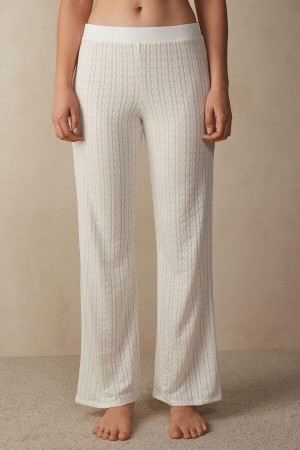 Intimissimi Timeless Heritage Full Length Pants Pizsama Női Fehér | HUPQ4000