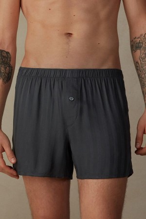 Intimissimi Woven Modal Boxer Férfi Szürke | HUBC3447