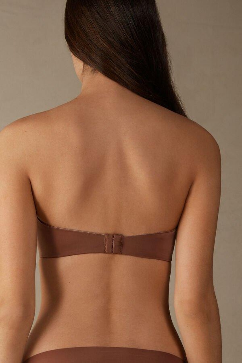 Intimissimi Anna Bandeau in Ultralight Microfiber Melltartók Női Sötétbézs | HUSO4960