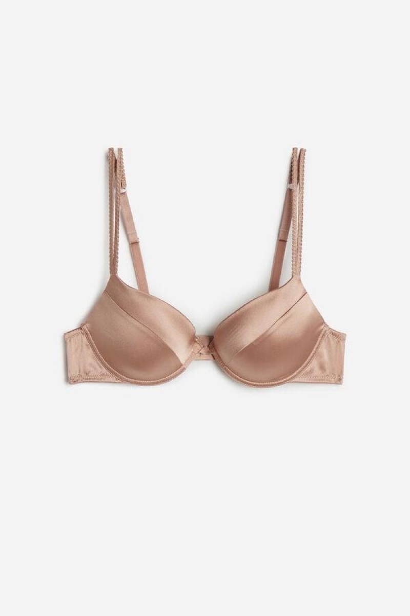 Intimissimi Bellissima Silk Push-Up Melltartók Női Rózsaszín | HUNB4721