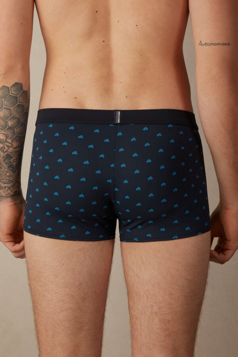 Intimissimi Bicycle in Microfiber Boxer Férfi Kék | HUZG3399