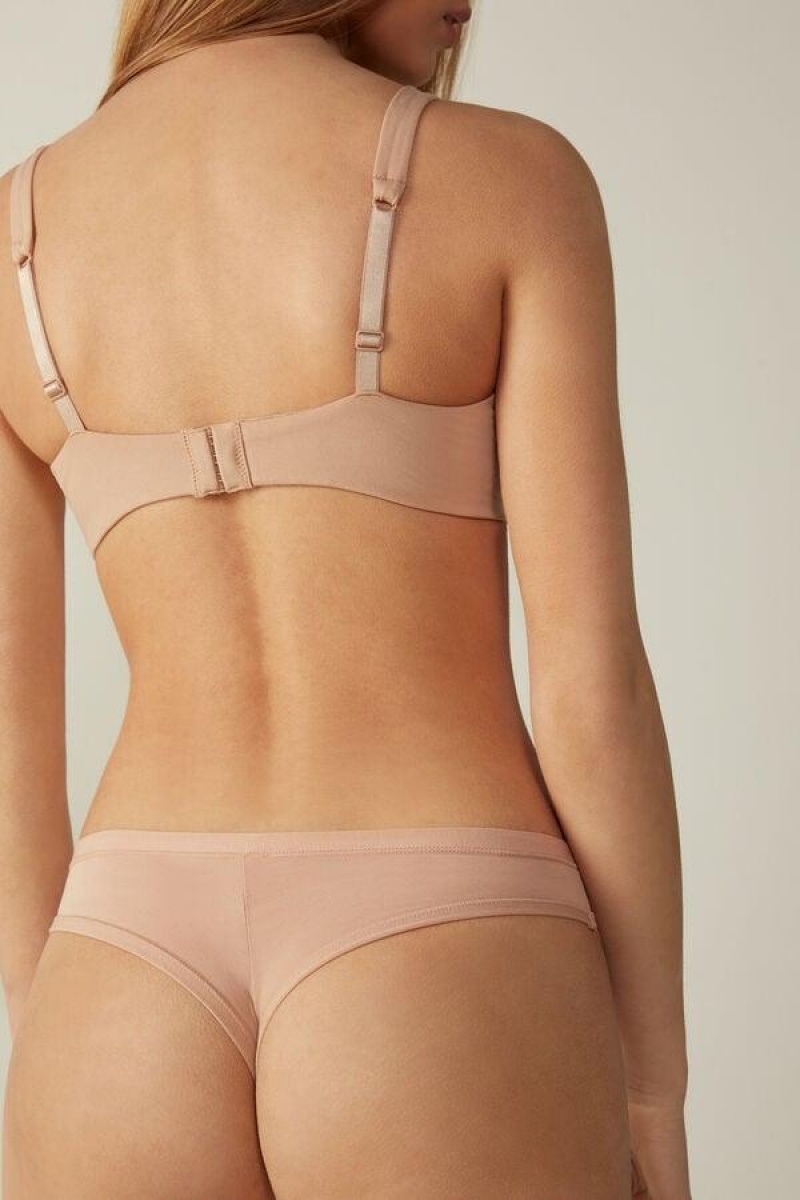 Intimissimi Brazilian in Ultralight Supima® Pamut Bugyi Női Bézs | HUIS3516