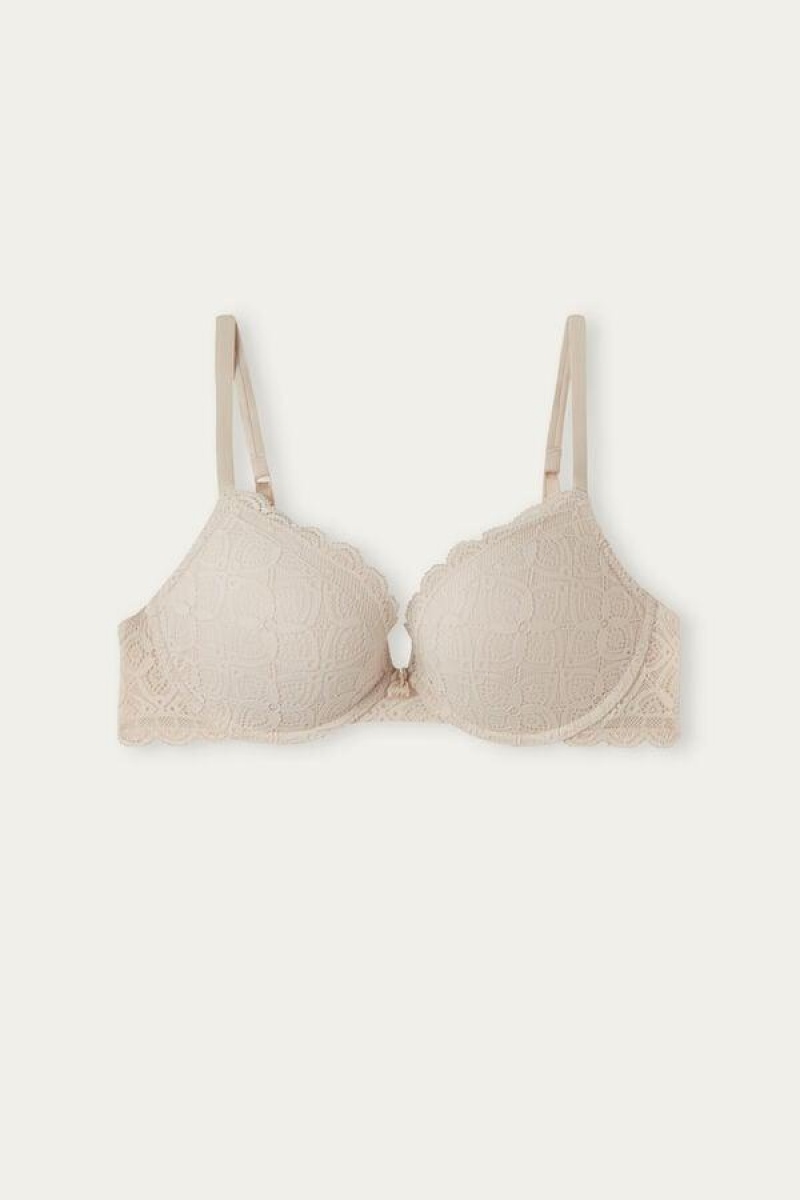 Intimissimi Elettra Super Push-up in Csipke Melltartók Női Rózsaszín | HUQZ4744