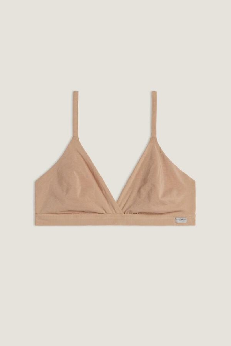 Intimissimi Emma Triangle in Natural Pamut Melltartók Női Bézs | HUHK4625