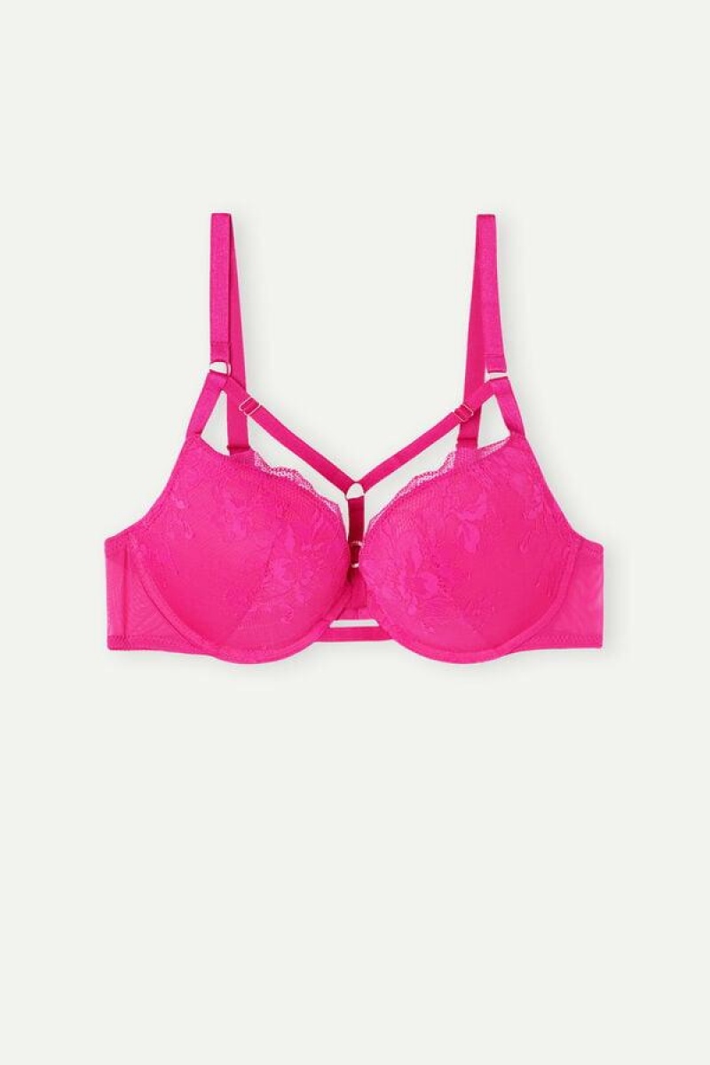 Intimissimi Fearless Femininity Elettra Super Push-up Melltartók Női Rózsaszín | HUWY4770