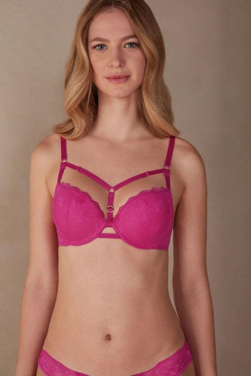 Intimissimi Fearless Femininity Elettra Super Push-up Melltartók Női Rózsaszín | HUWY4770