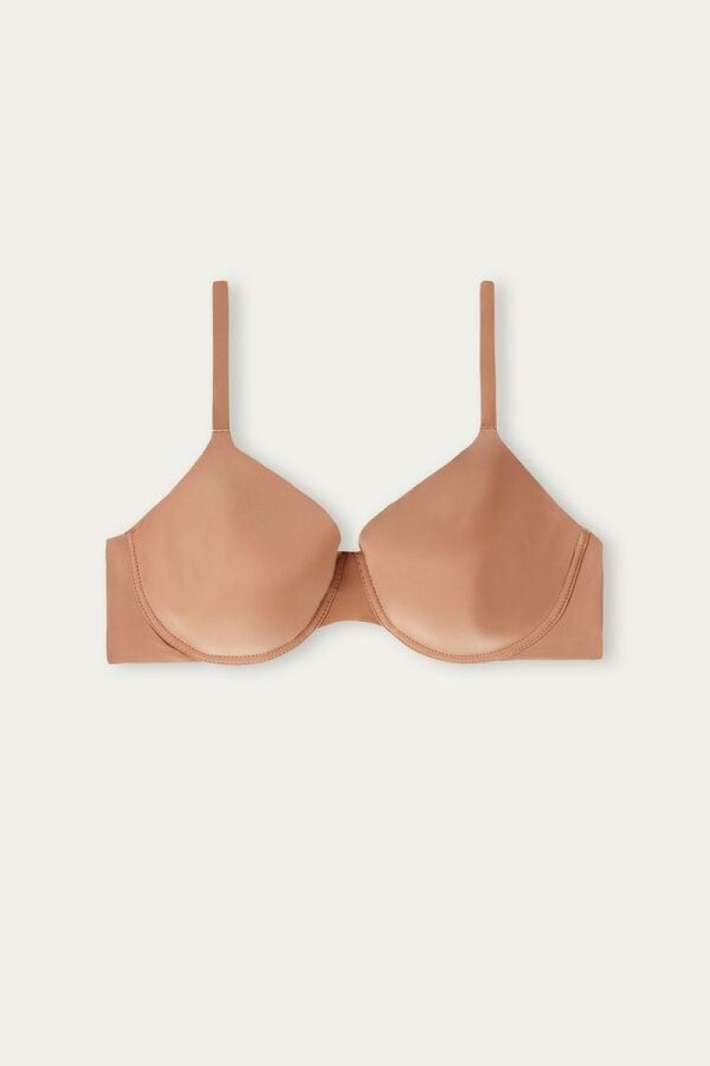 Intimissimi Francesca Ultralight Microfiber Balconette Melltartók Női Bézs | HUSO4448