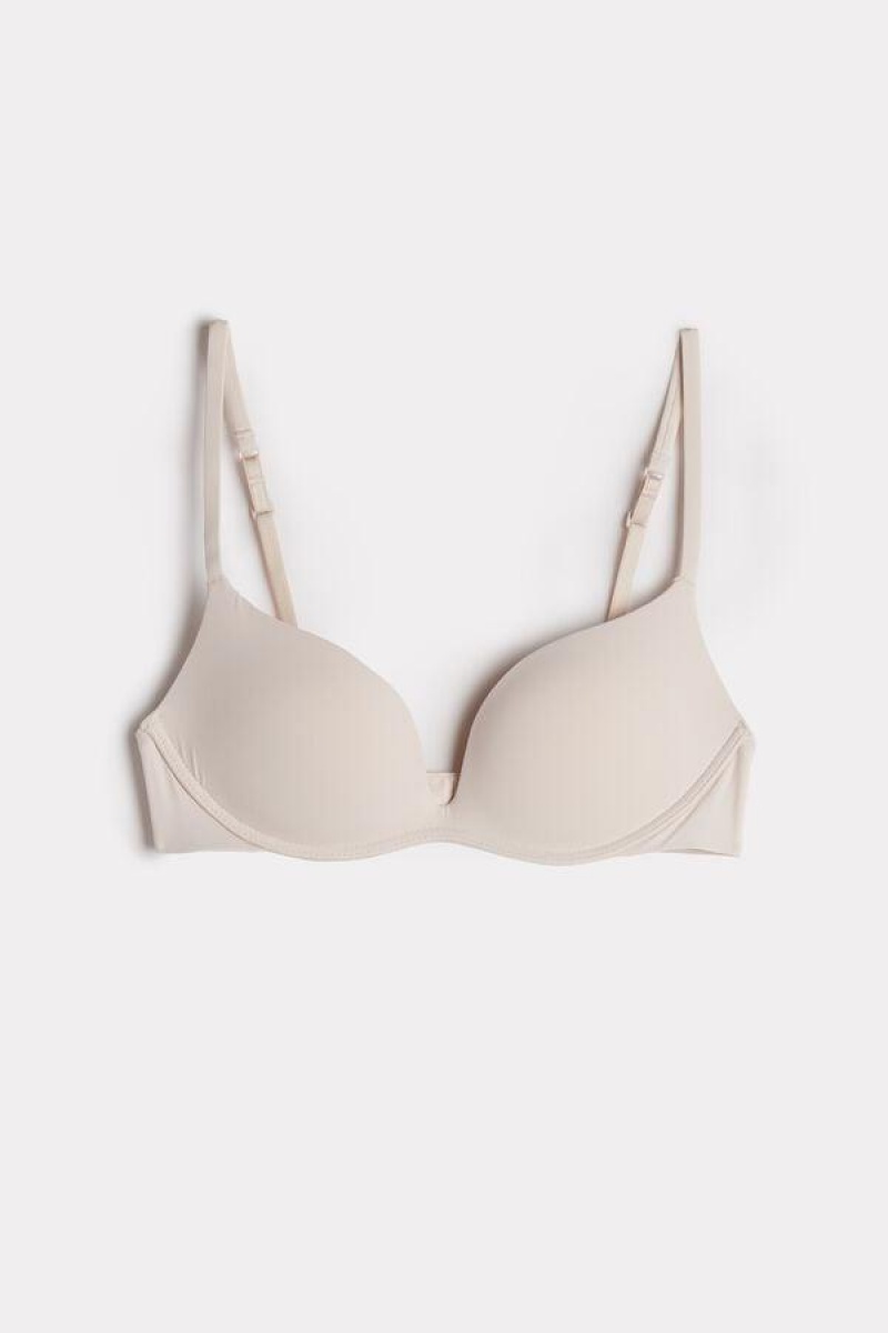 Intimissimi Gioia B Cup Microfiber Super Push-Up Melltartók Női Rózsaszín | HUKI4701