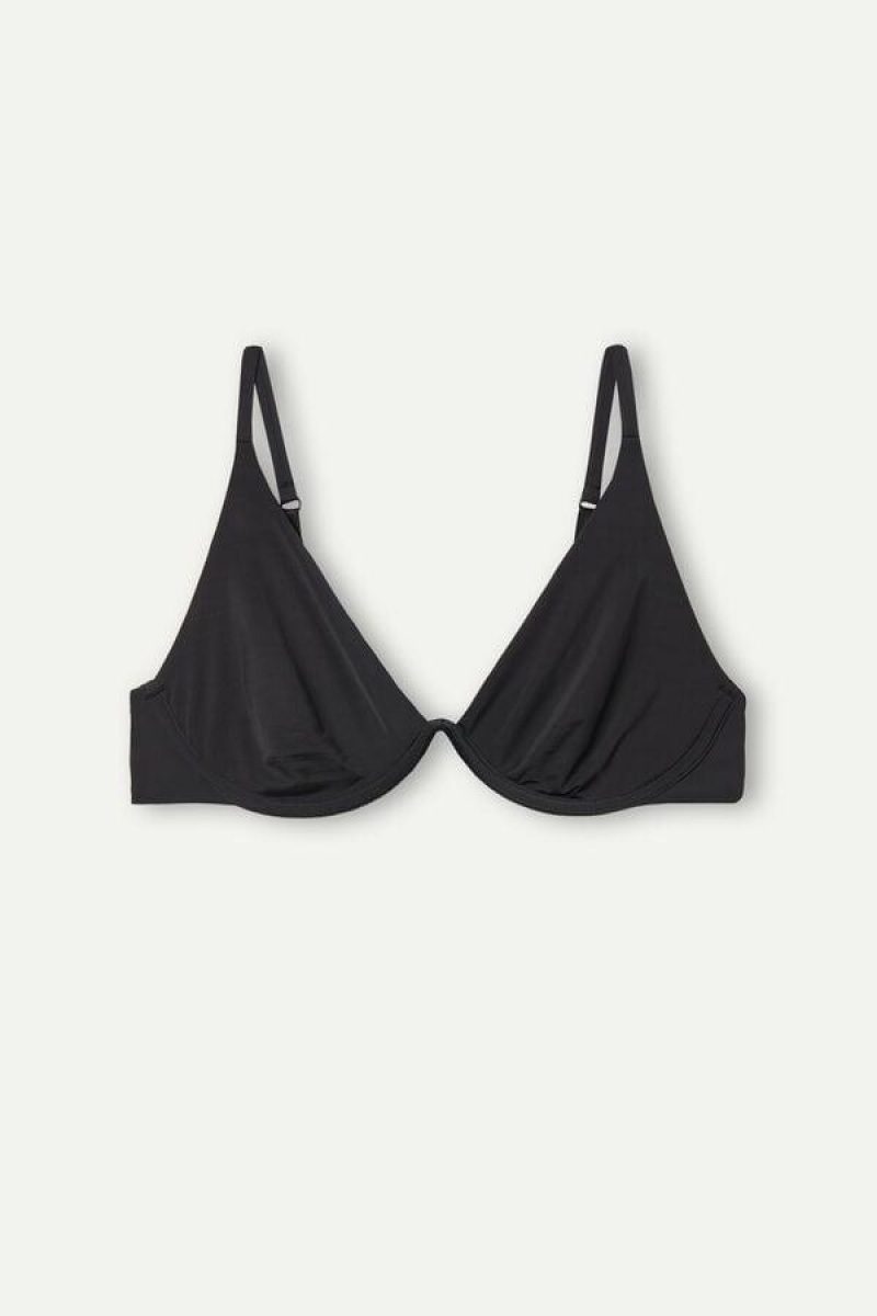 Intimissimi Giulia Balconette in Ultralight Microfiber Melltartók Női Fekete | HUHK4443