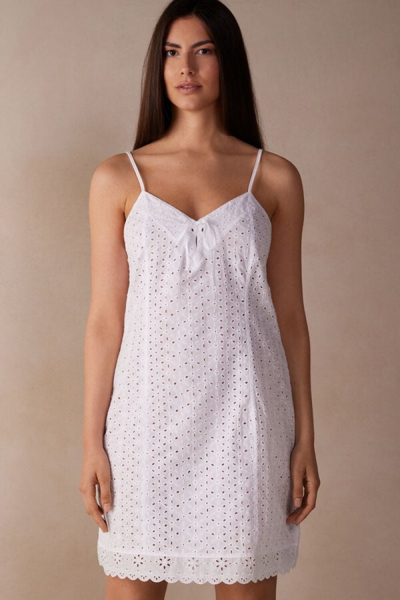 Intimissimi Hello Sunshine Sangallo Csipke Chemise Fehérnemű Női Fehér | HUDN4101