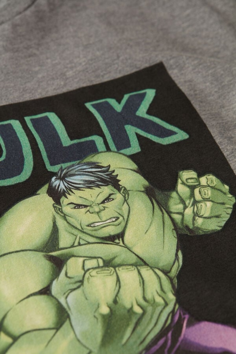 Intimissimi Hulk Print Póló Férfi Mélyszürke | HUTV3060