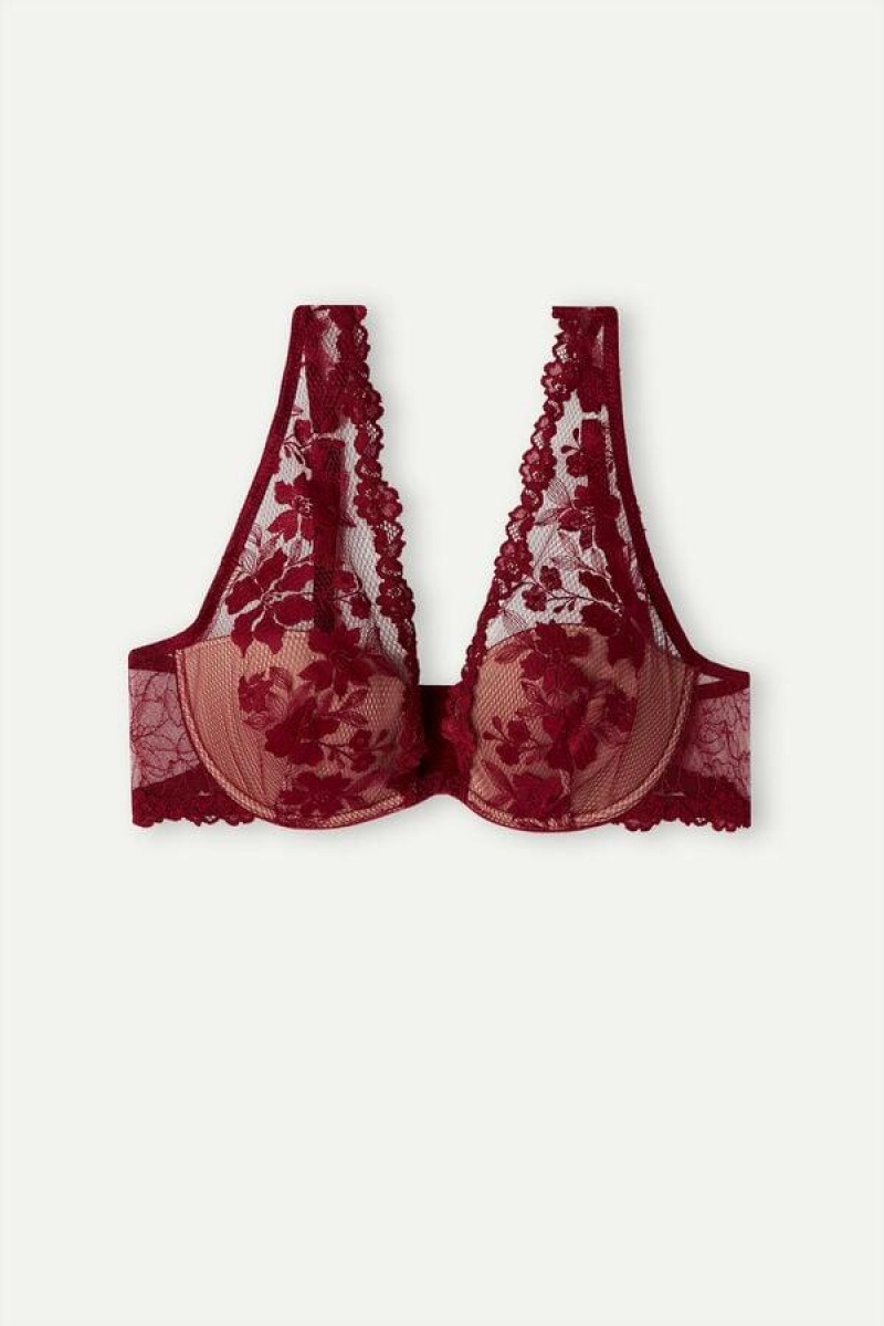 Intimissimi In Full Bloom Elena Balconette Melltartók Női Piros | HURW4508