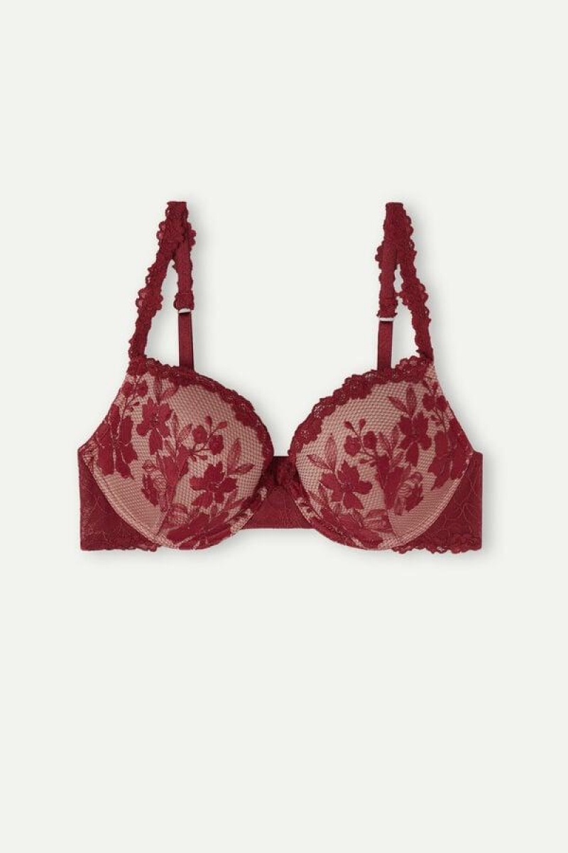 Intimissimi In Full Bloom Elettra Super Push-up Melltartók Női Piros | HUHK4755