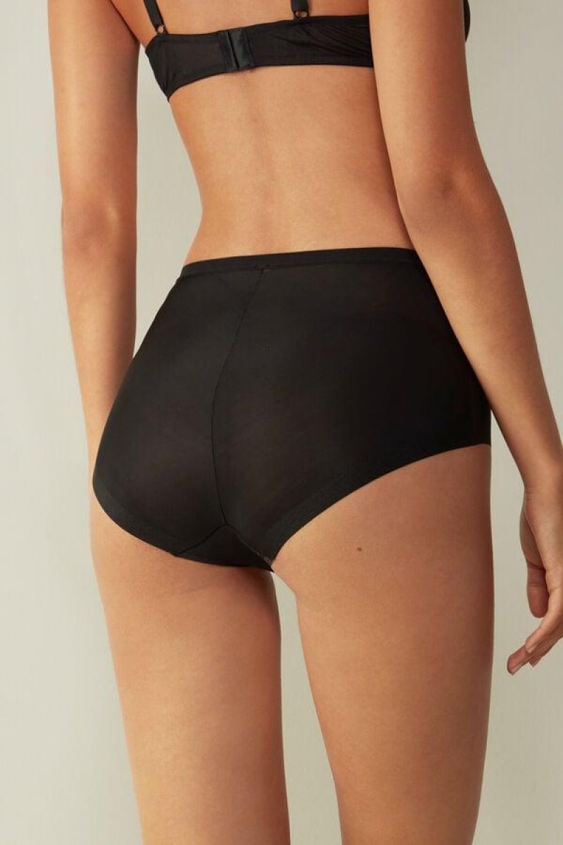 Intimissimi Invisible Touch Hipster Bugyi Női Fekete | HUUT3725