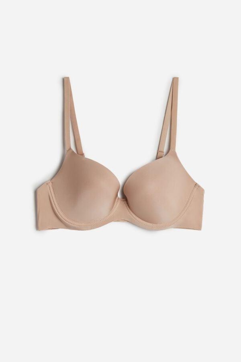 Intimissimi Irina Microfiber Balconette Melltartók Női Bézs | HUAP4936