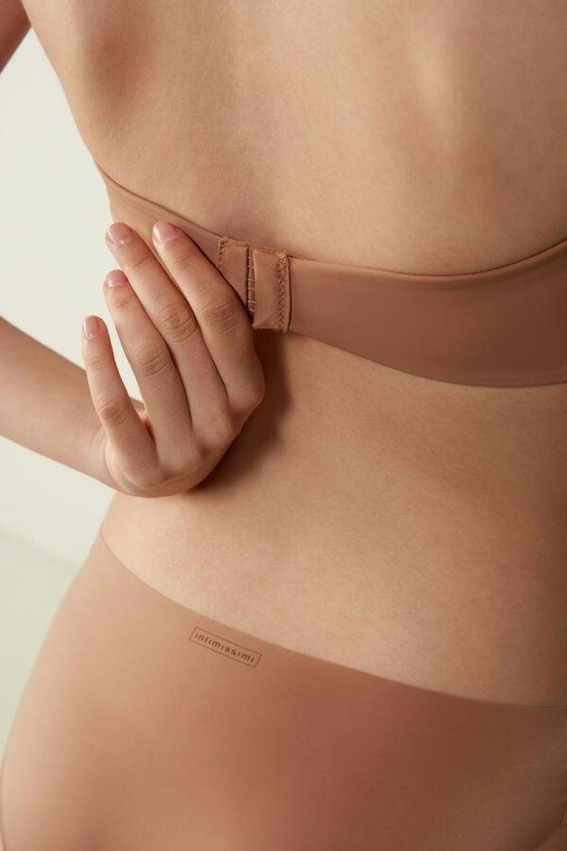 Intimissimi Laura Microfiber Bandeau Melltartók Női Bézs | HUAP4961