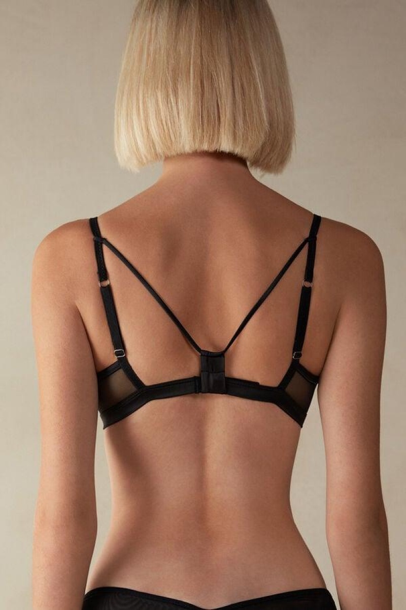 Intimissimi Layers of Lust Emma Triangle Melltartók Női Fekete | HUMA4897