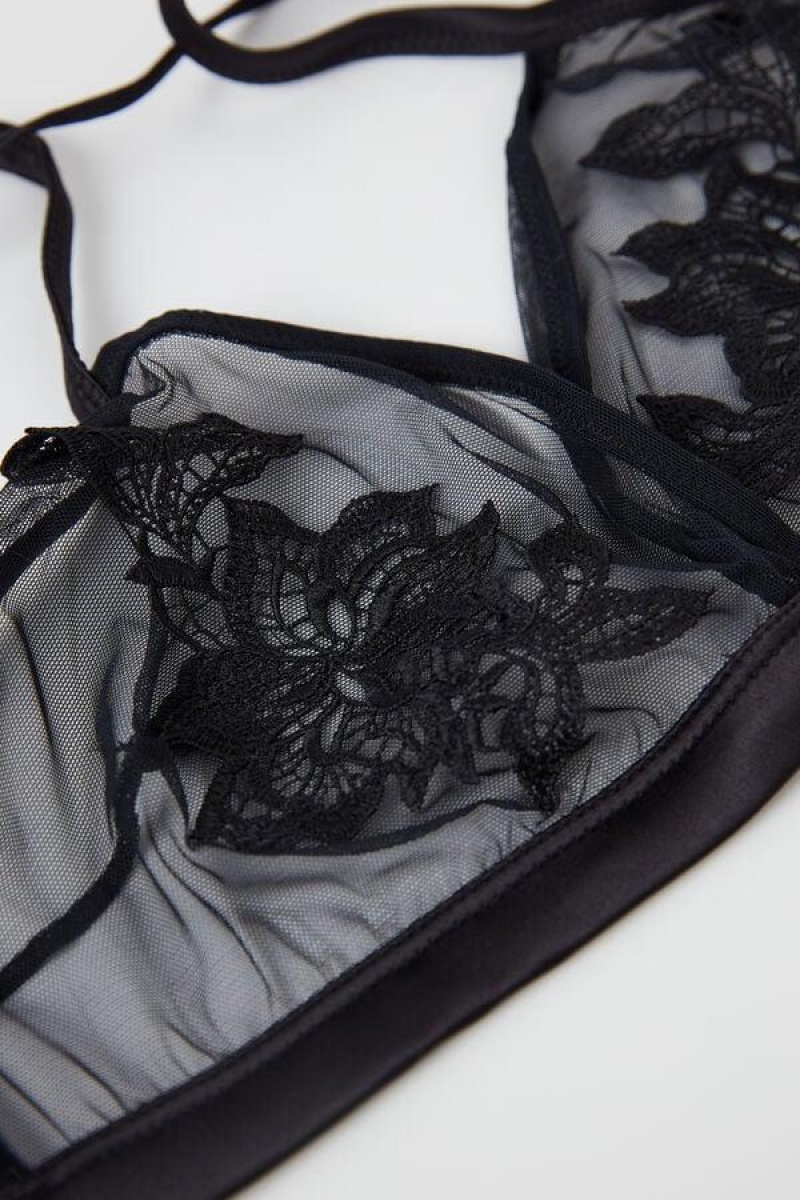 Intimissimi Layers of Lust Emma Triangle Melltartók Női Fekete | HUMA4897