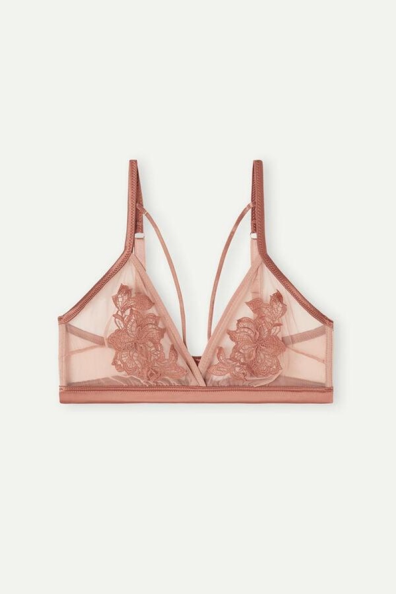 Intimissimi Layers of Lust Emma Triangle Melltartók Női Rózsaszín | HUWY4895