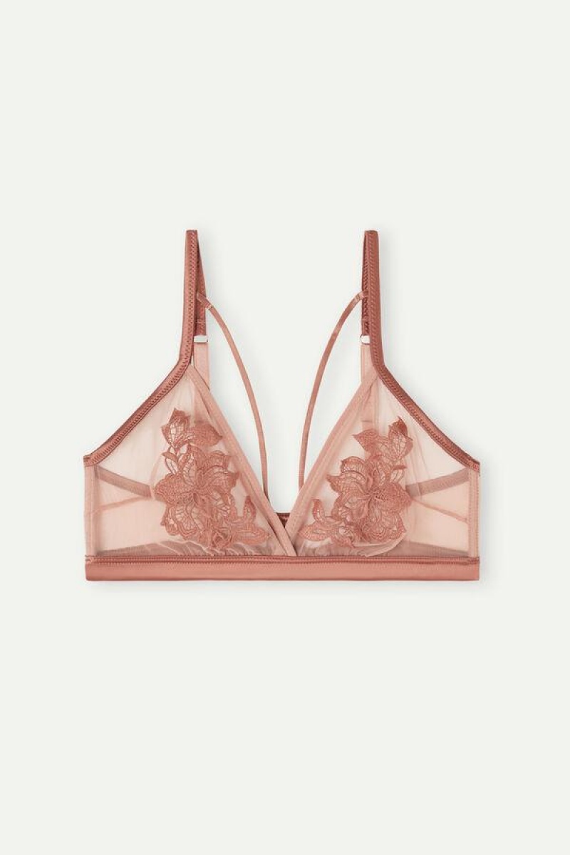 Intimissimi Layers of Lust Emma Triangle Melltartók Női Rózsaszín | HUWY4666