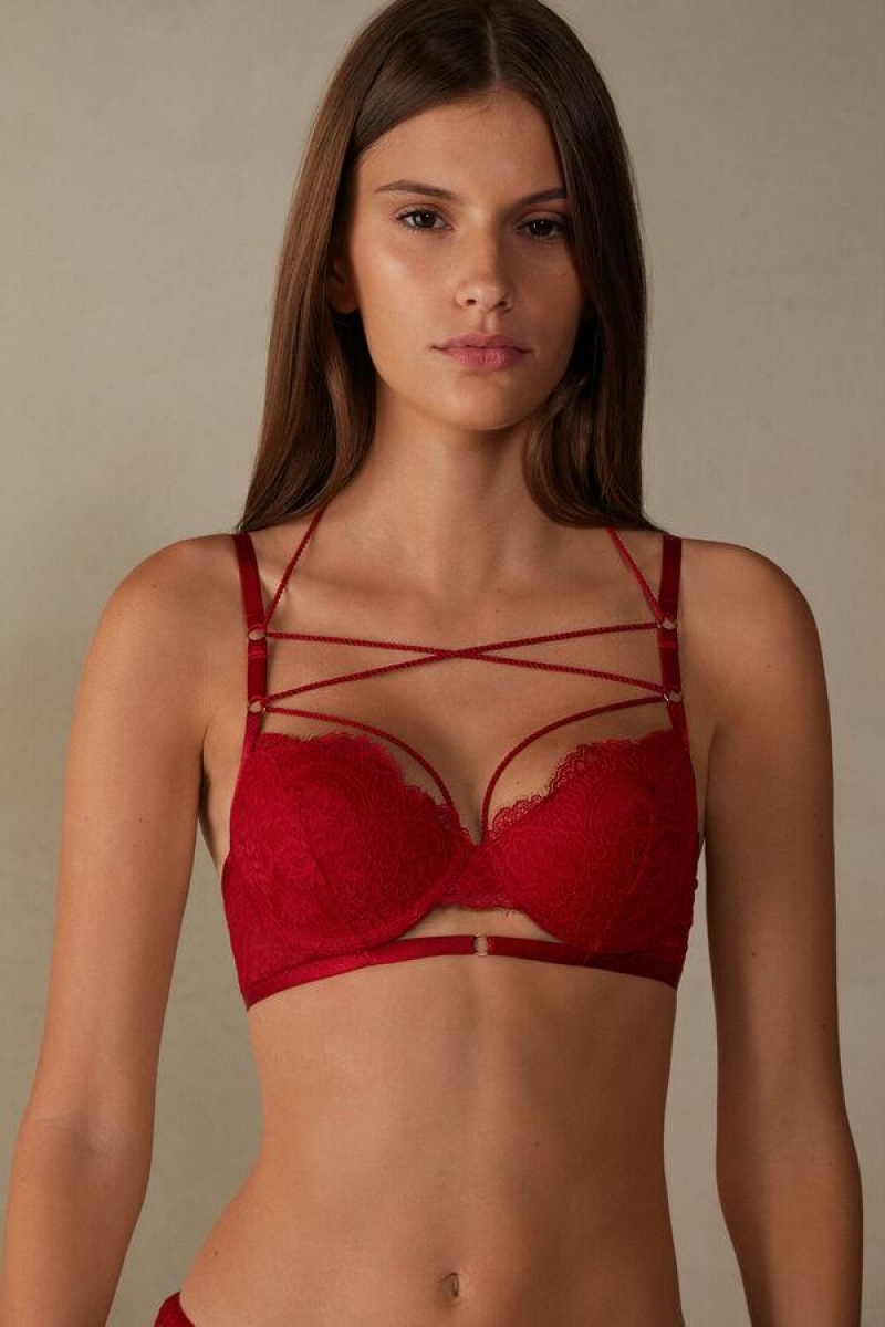 Intimissimi Loosen Heartstrings Sofia Balconette Melltartók Női Piros | HUGL4497