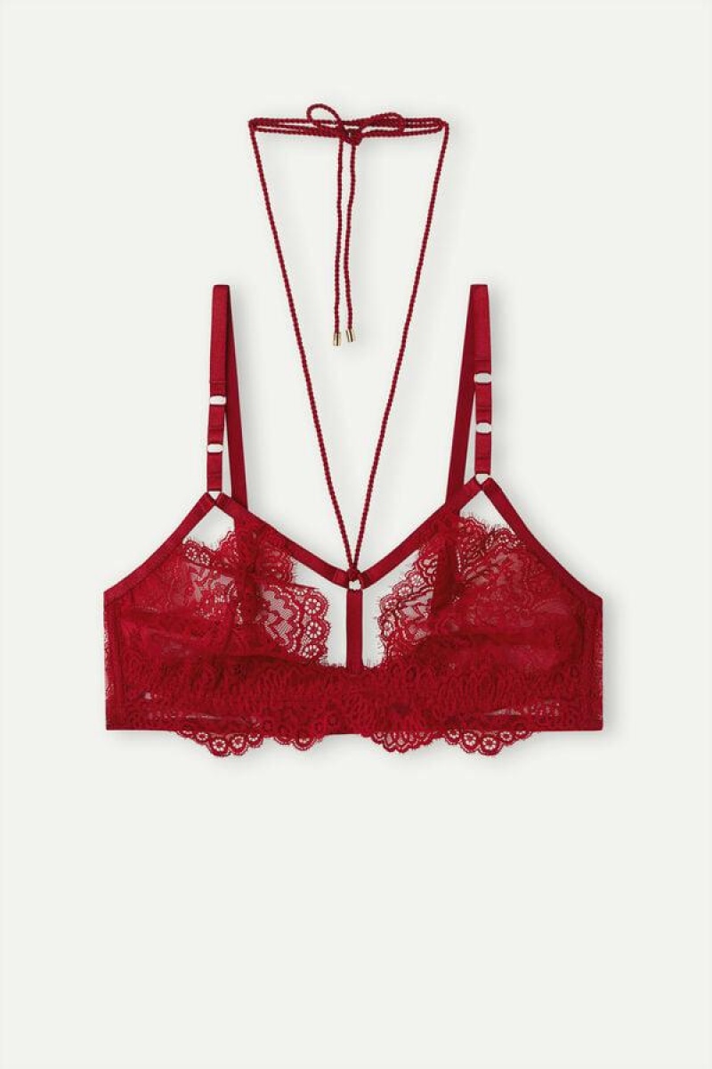 Intimissimi Loosen Heartstrings Triangle Melltartók Női Piros | HUEX4894