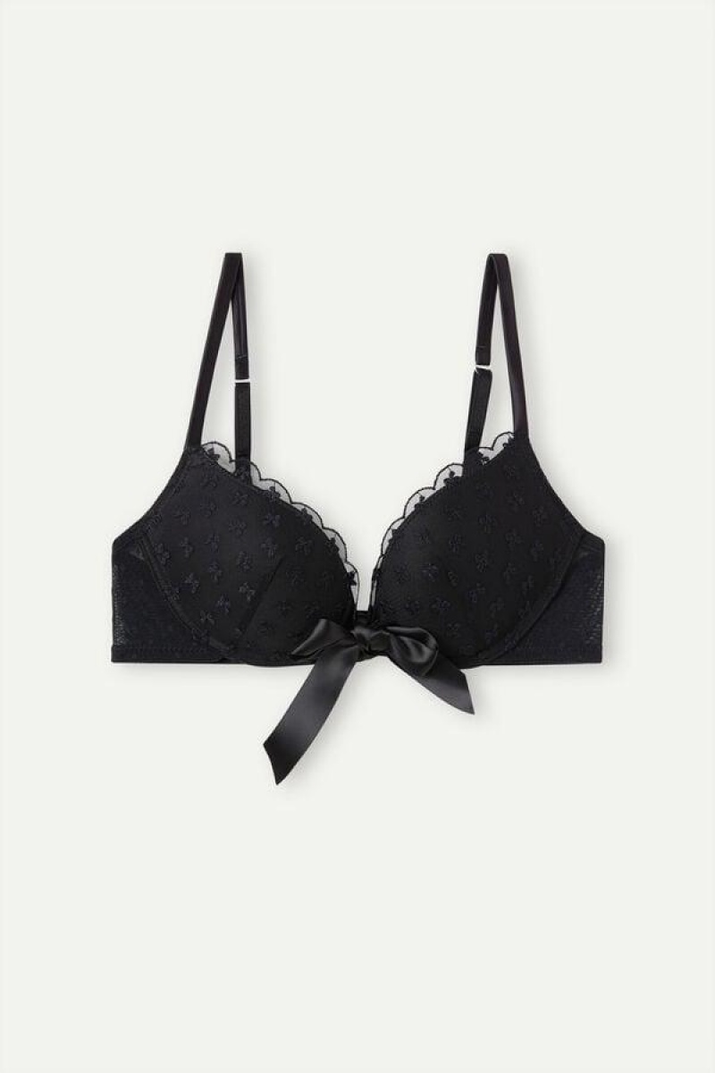 Intimissimi Love Cadeau Gioia Super Push-up Melltartók Női Fekete | HUMA4772