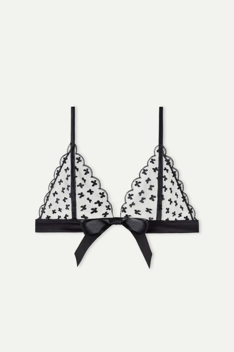 Intimissimi Love Cadeau Triangle Melltartók Női Fekete | HURW4918