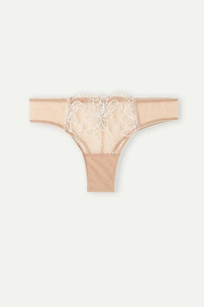 Intimissimi Lovely Day Brazilian Bugyi Női Bézs | HUWY3547