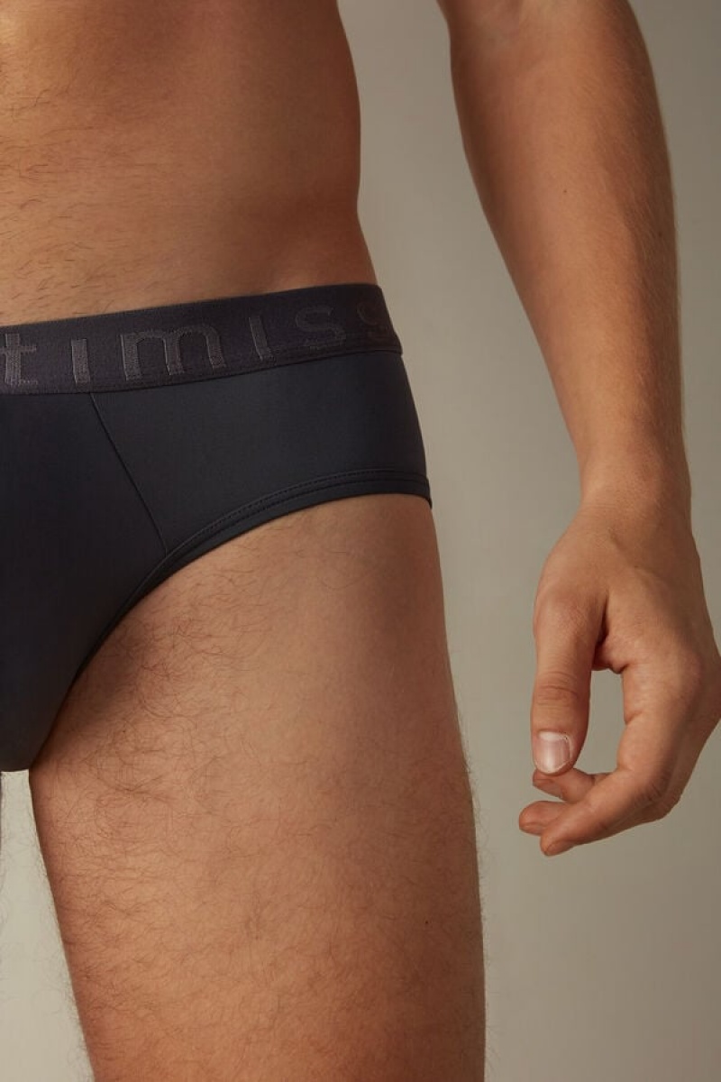 Intimissimi Microfiber with Logo Detail Rövidnadrágok Férfi Szürke | HUGL3378