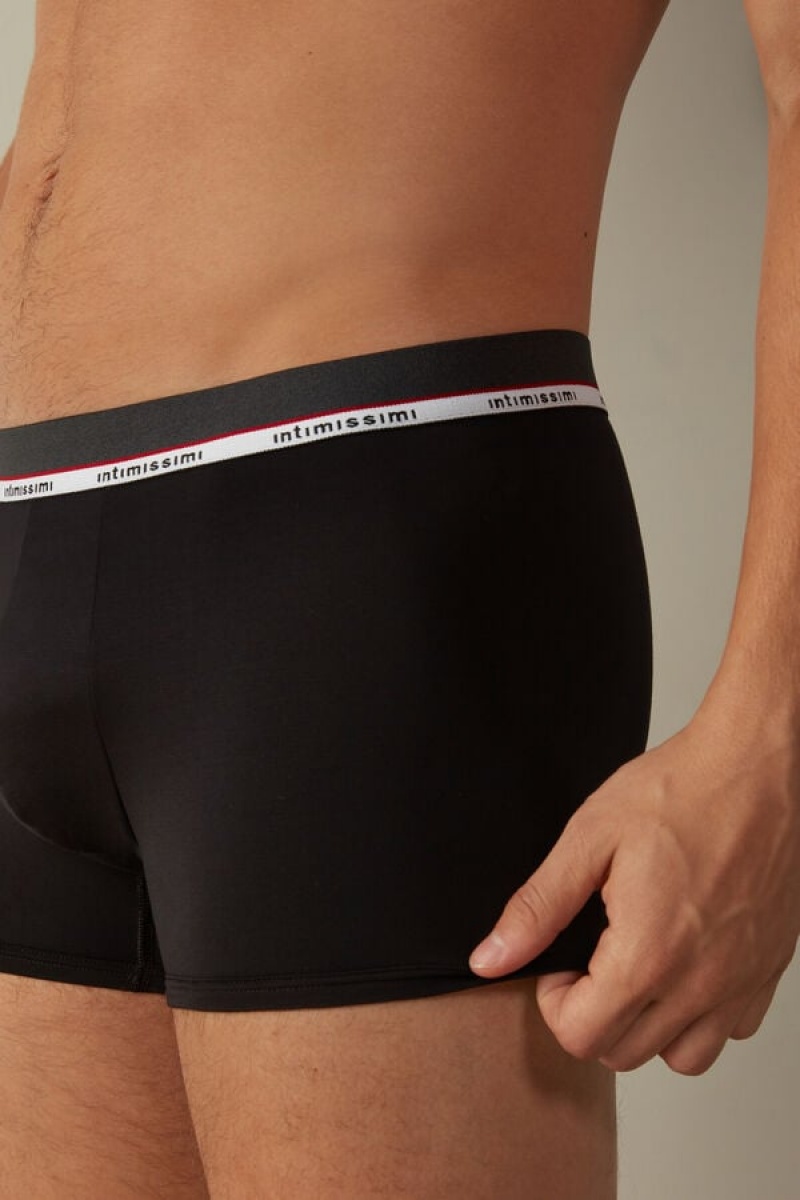 Intimissimi Micromodal Boxer Férfi Fekete | HUMA3472