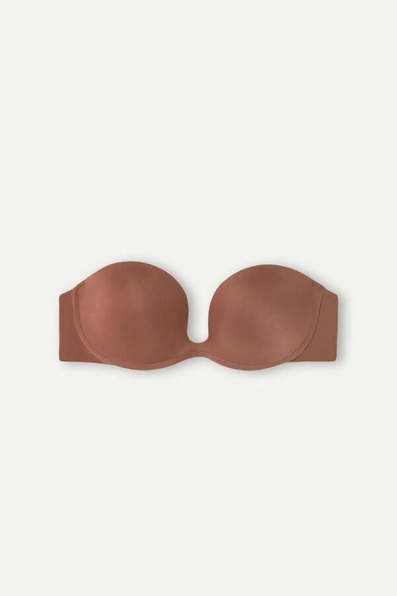 Intimissimi Monica Bandeau in Ultralight Microfiber Melltartók Női Sötétbézs | HUAP4986