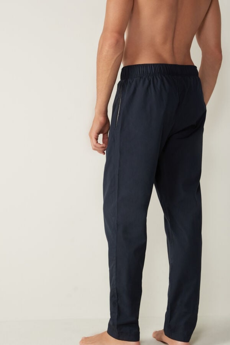 Intimissimi Pants in Pamut Cloth Pizsama Férfi Kék | HUXF3185